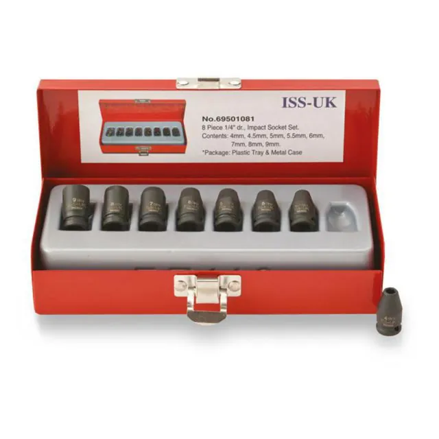 Pipesett 1/4" metrisk – 8 deler