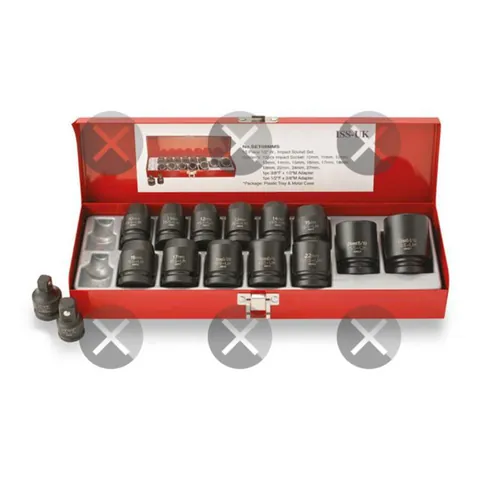 Pipesett 1/2" metrisk – 15 deler
