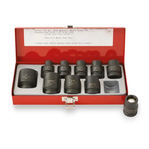 Magnetisk pipesett 1/2" tommer – 10 deler