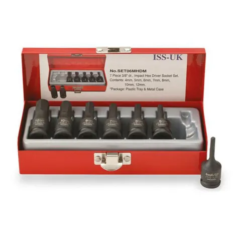 Unbrakosett 3/8" metrisk – 7 deler
