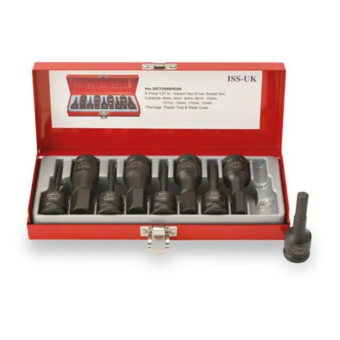 Unbrakosett 1/2" metrisk – 9 deler