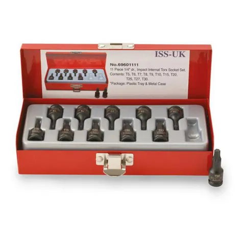 Torxsett (utvendig) 1/4" – 11 deler