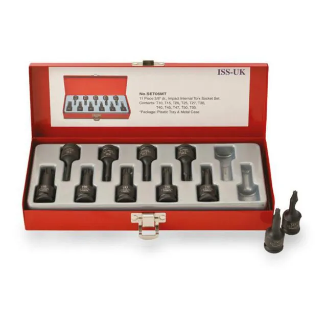 Torxsett (utvendig) 3/8" – 11 deler