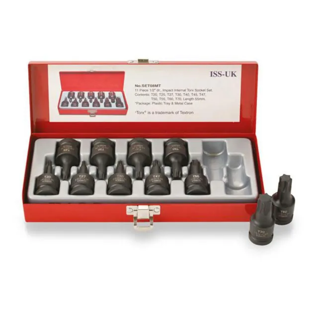 Torxsett (utvendig) 1/2" – 11 deler
