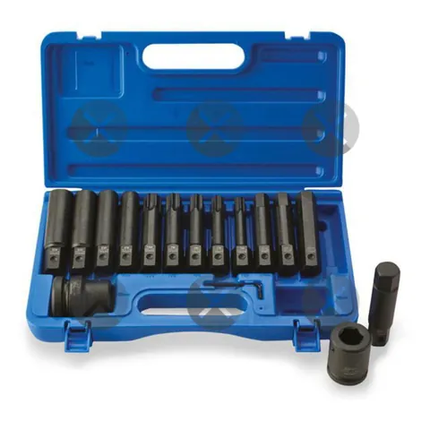 Holder- og bitsett 3/4" og 1" – 15 deler