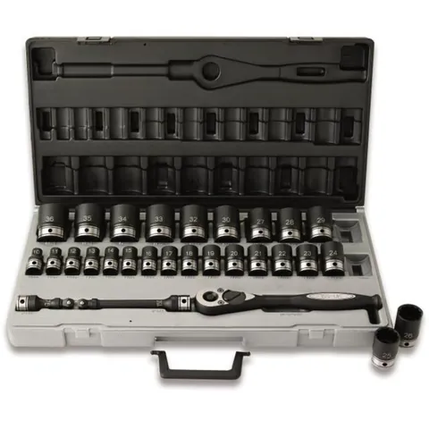 Tolvkant multisett 1/2" metrisk – 29 deler, standard